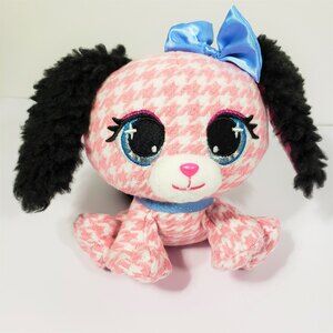 GUND Dog Cala Bassethound P.Lushes Pets ink Houndstooth Plush 6" Glitter Bow